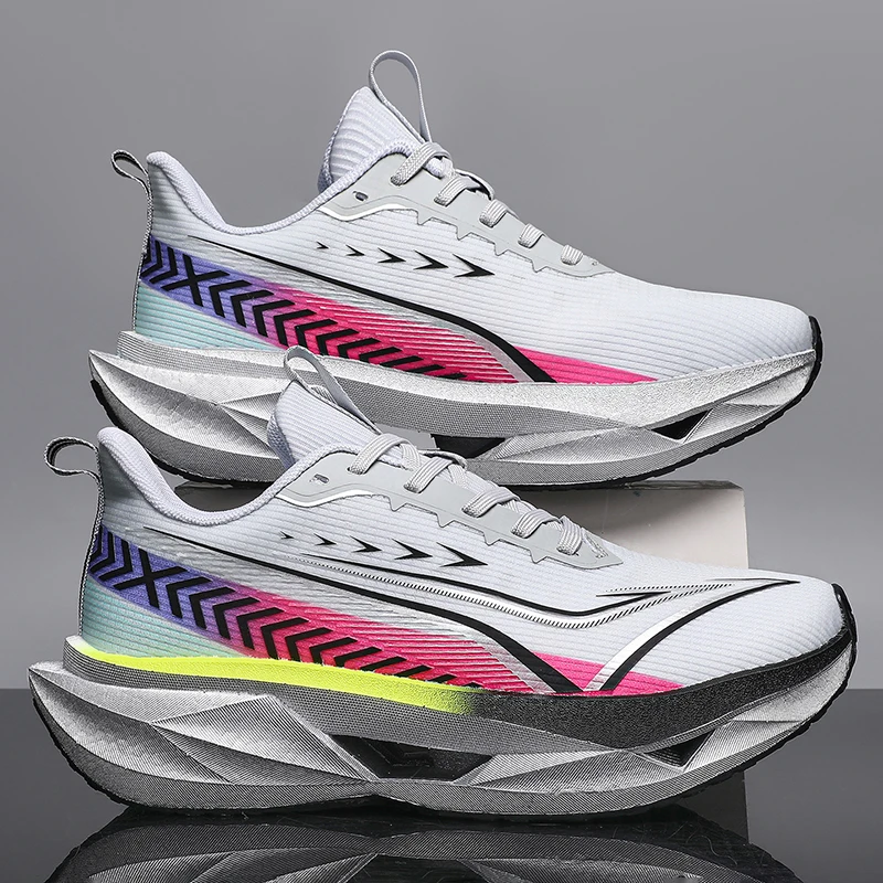 Men Running Shoes Carbon Board Athletic Sneakers Speciality Sports Comfortable Breathable Nonskid Lightweight Marathon Women's