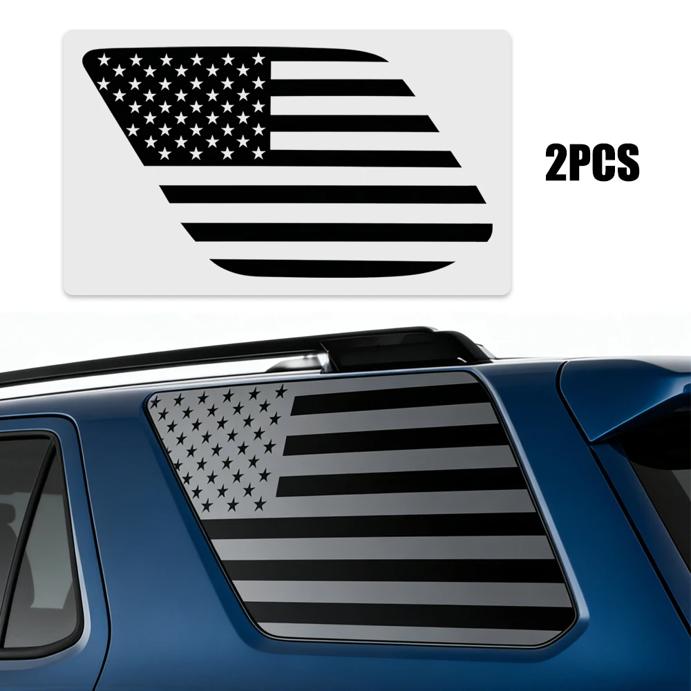 

1pair Car Side Window American Flag Decor Sticker Cover Sticker For Toyota 4Runner 2025 2026 External Accessories Car Sticker