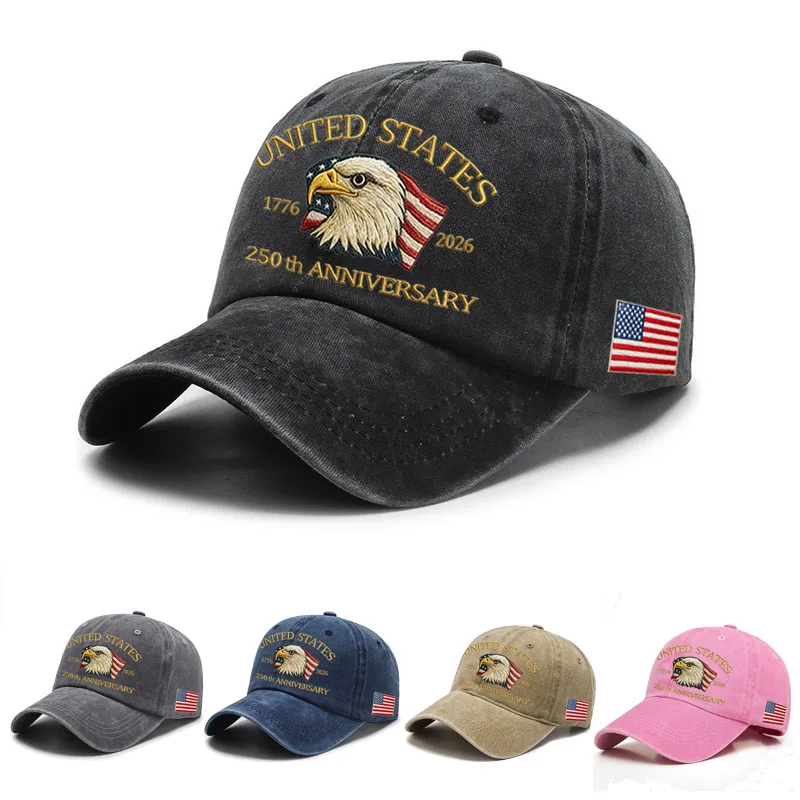 

Wash Embroidered Fishing Cap United States 250th Anniversary Baseball Cap Cheetah Navy Commando Outdoor For Men And Women