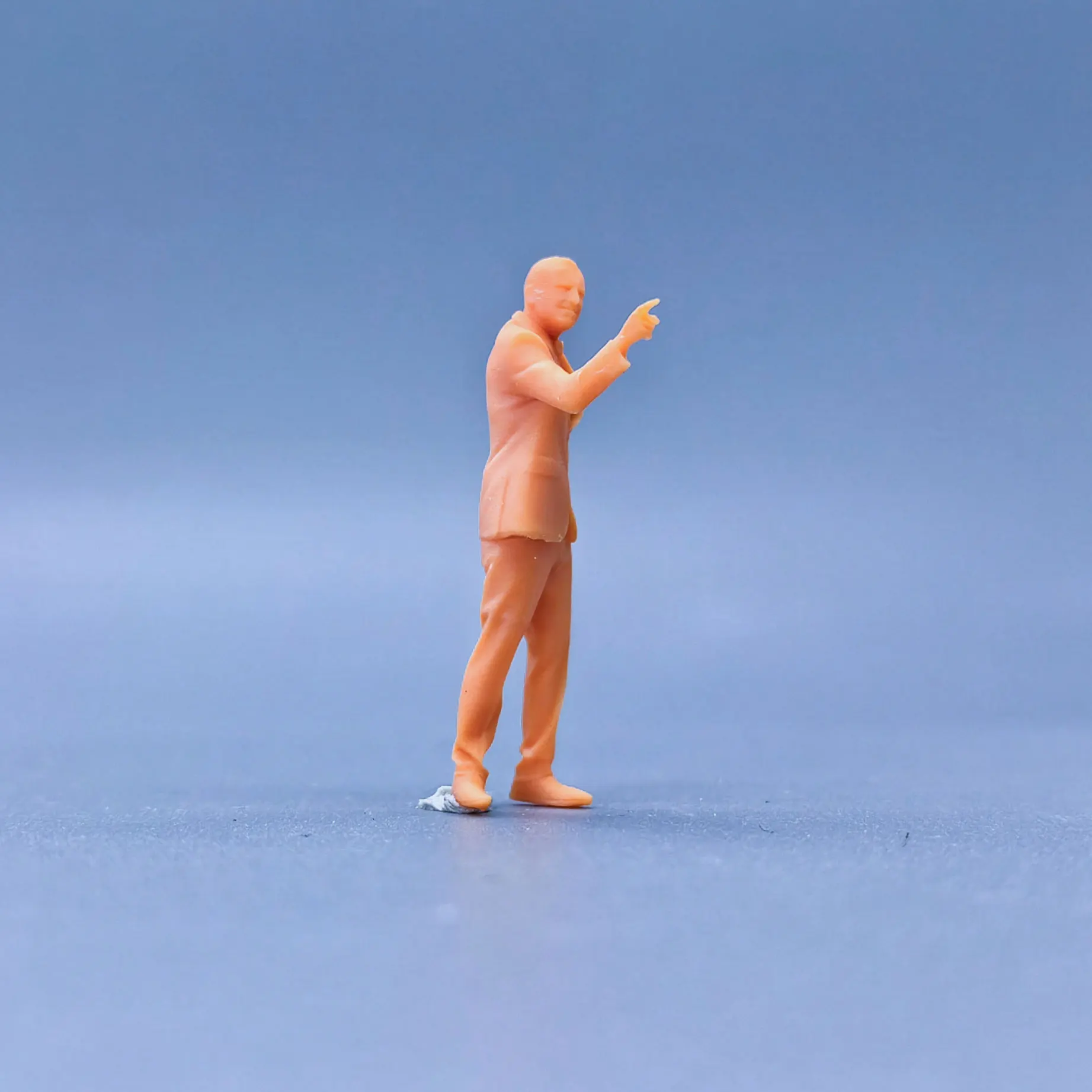 1/64 1/43 Skala Model Resin Pemilik Setelan Menunjuk Pada Diorama Miniatur Berwarna S729 Tangan-dicat