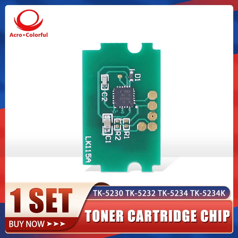 1 zestaw kompatybilny TK-5230 TK-5232 TK-5234 TK-5234K z tonerem Chip do Kyocera ECOSYS P5021cdn P5021cdw M5521cdn M5521cdw wkład