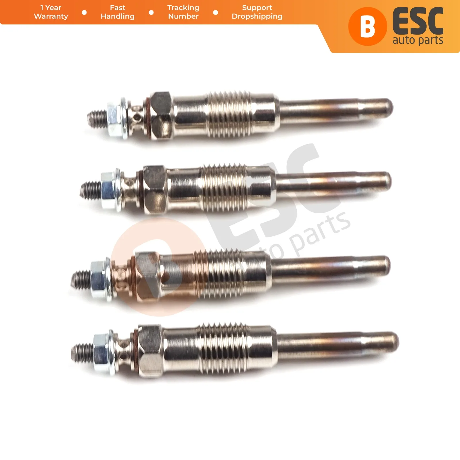 ESC Auto Parts EGP41-1 4 Pcs Heater Glow Plugs GX78, 0100221141, 657MJ for Rover Alfa Volvo Fast Shipment Ship From Turkey