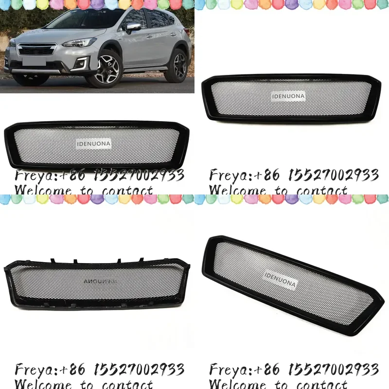 Fiberglass/Carbon Fiber Front Grille Honeycomb Style Car Upper Bumper Hood Mesh Grid Kit Racing Grill For XV