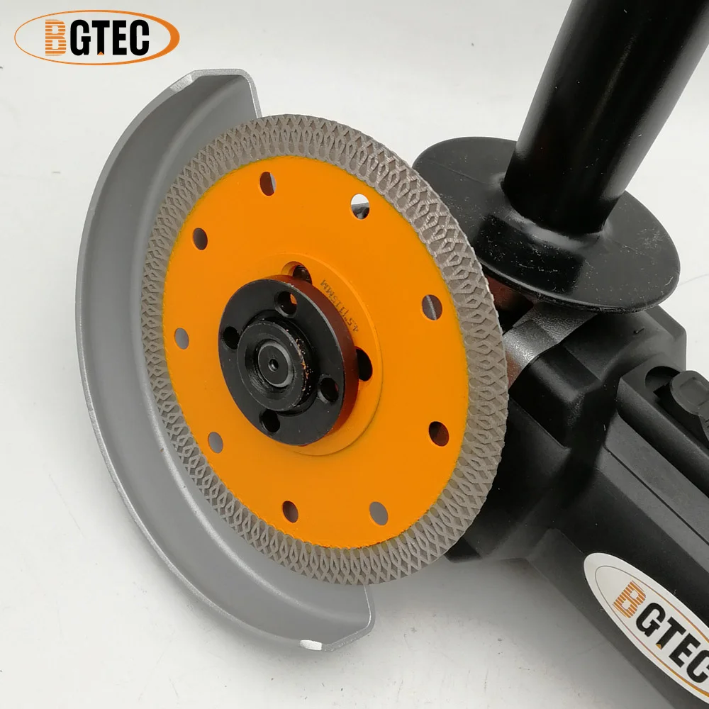 BGTEC 2pcs 5inch/115mm Diamond Cutting Disc X Mesh Turbo Ceramic Porcelain Tile Marble Granite Quartz Cutter Plate Saw Blade