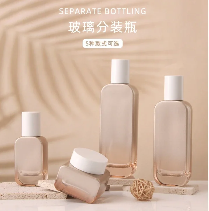 1PCS Glas Lotion Flaschen Leere Hautpflege Flasche Lotion Kosmetische Verpackung Flasche Leere Gesicht Creme Jar Gesichts Maske Container