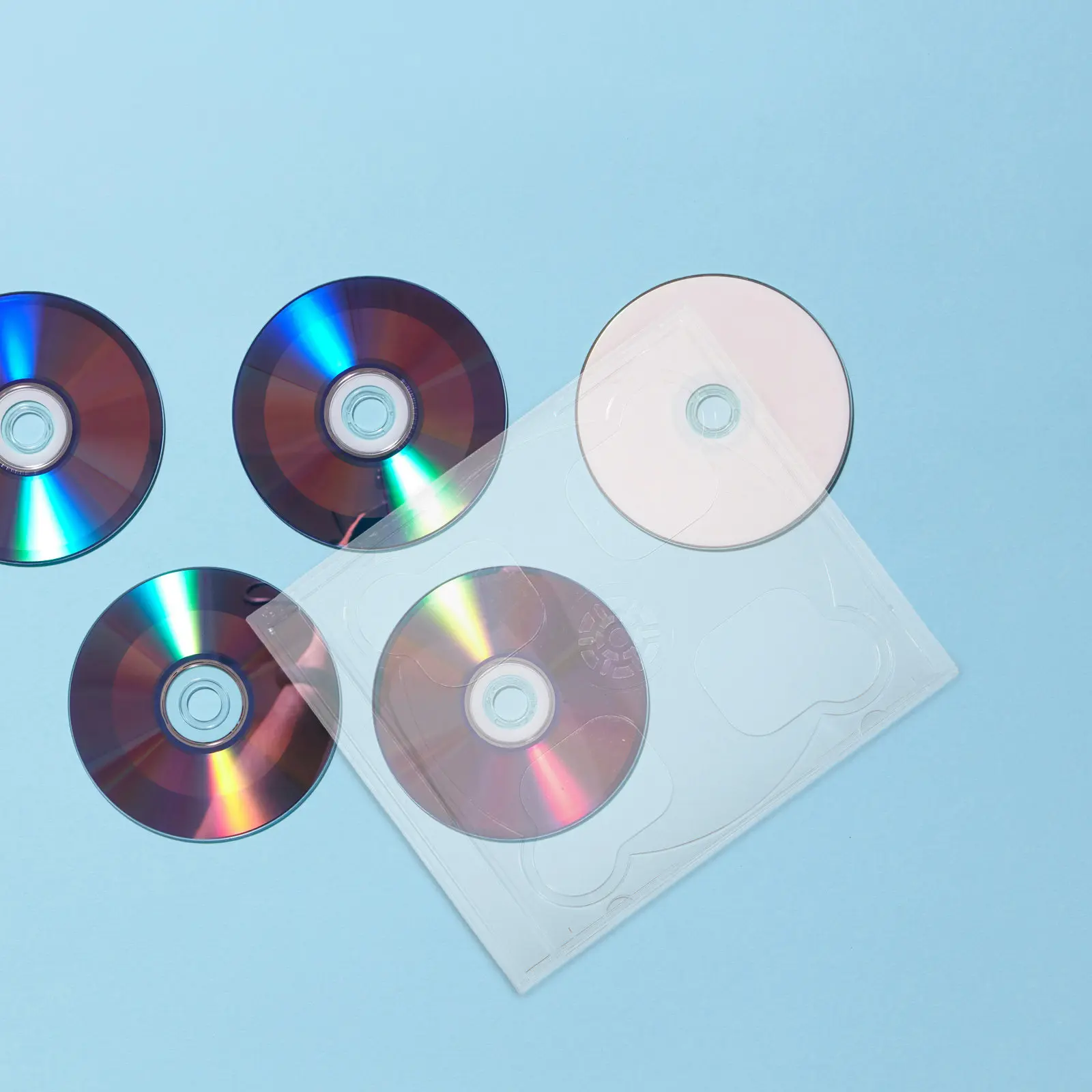 10Pcs Cd Cases Clear Double Disc Thickened Plastic Stackable Disc Holder Storage Box Protector for Home Office