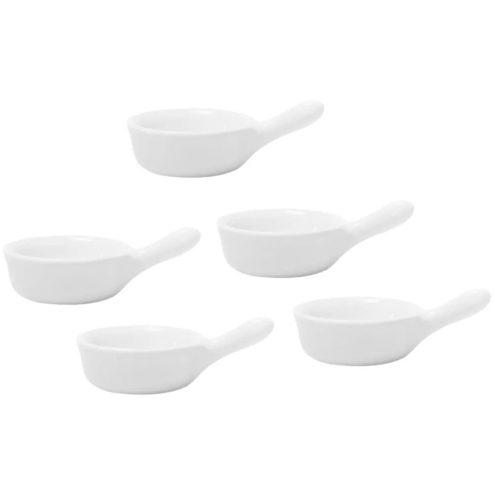 Juego de 5 Platos Decorativos de Cerámica para Salsas, Pequeños Platos para Servir Ketchup, Mostaza, Salsa de Soya, Aceite de Oliva, Encurtidos, Especias y Aperitivos