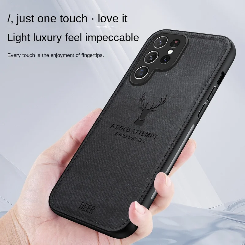 Etui Samsung Galaxy S23 S22 S21 S20 S10 Plus Ultra Etui z miękkiej tkaniny Deer Protective Back Cover Case dla Samsung S20 S23 FE