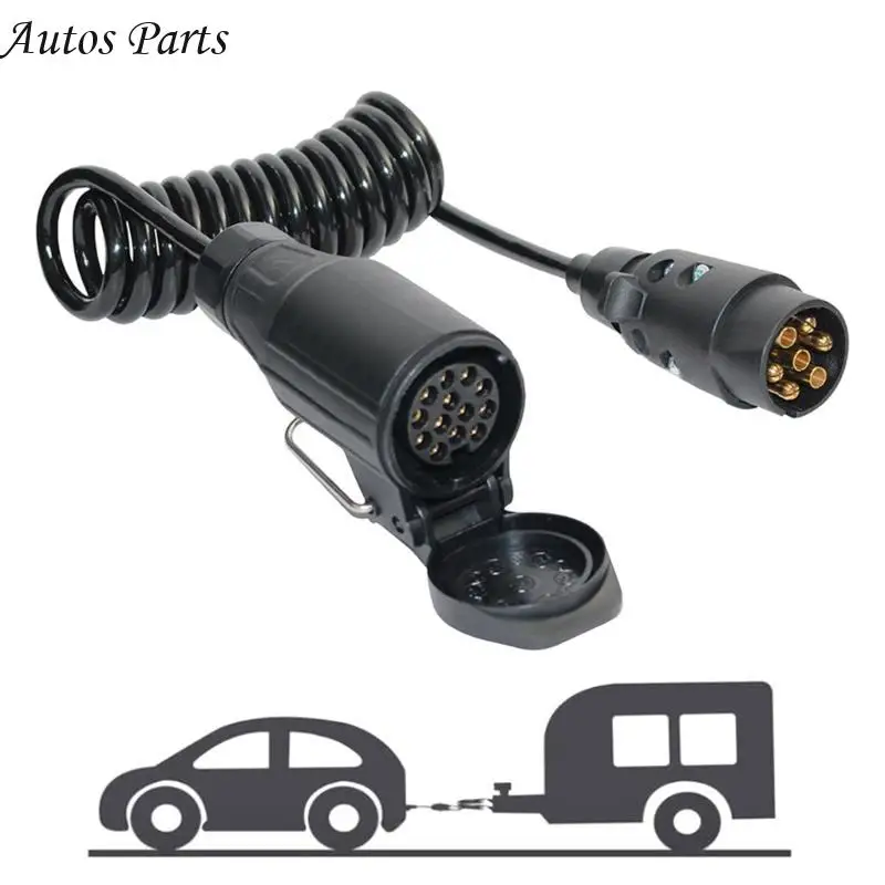 57BA RV PLUD الأسلاك تسخير مجعد GOONECKECK امتداد كابل كابل المقبس 7 دبوس