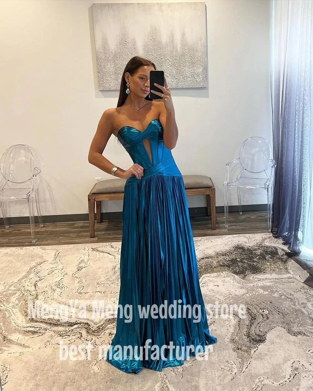 

ZHUISHU 2025 Elegant A-Line Prom Dresses Sweetheart Sleeveless Party Gowns for Women Pleats Long Formal Evening Dress Customized