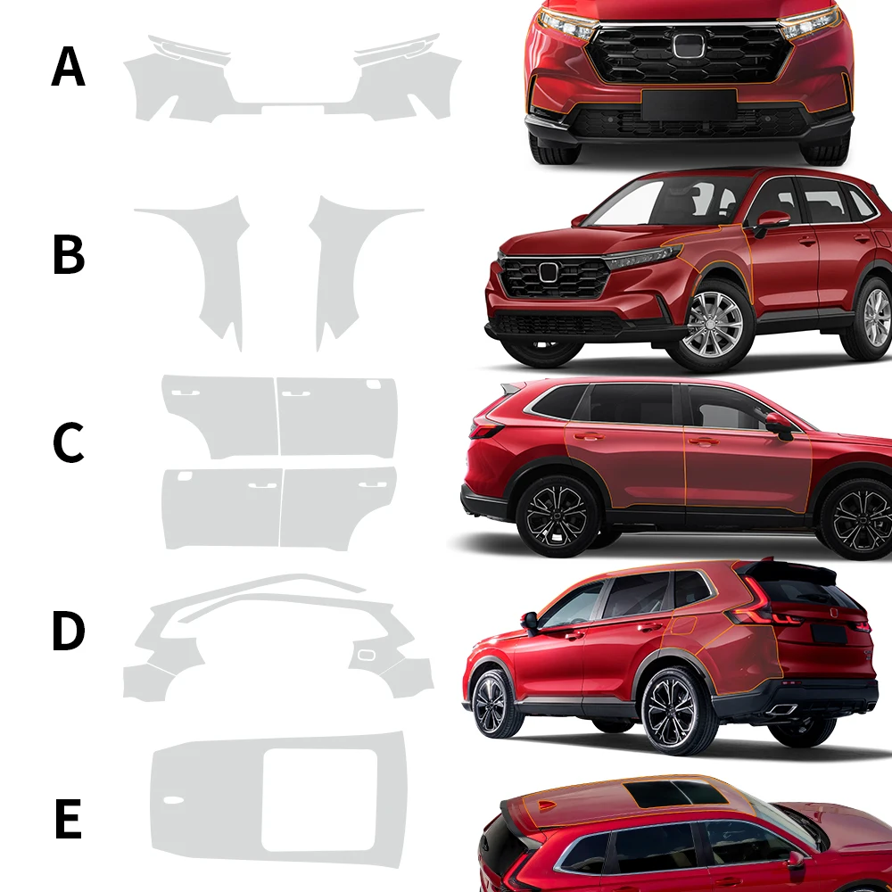 

Оригинальная предварительно отрезанная пленка из ТПУ для защиты краски кузова автомобиля от царапин для HONDA CRV 2023 2024