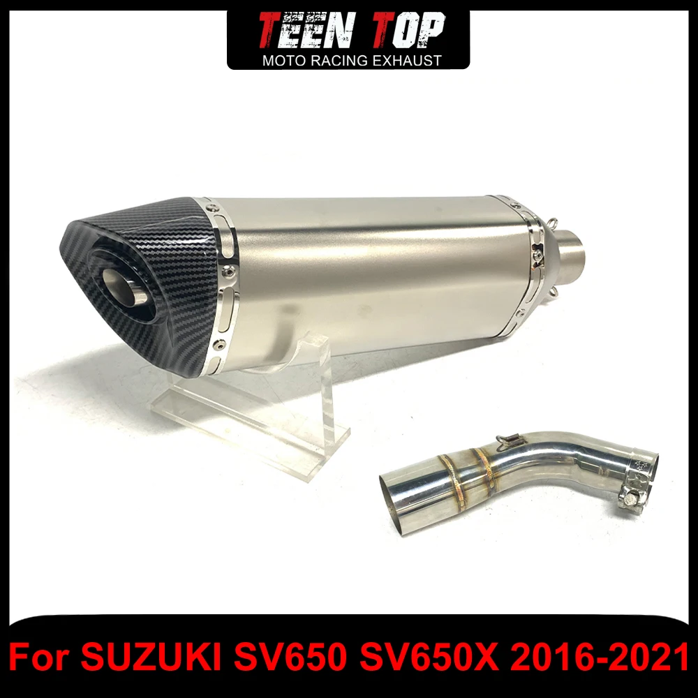 

Соединительная труба из нержавеющей стали для мотоциклов Suzuki SV650 SV650X, глушитель, выхлопная система Slip-on, для моделей SV650 2016-2021
