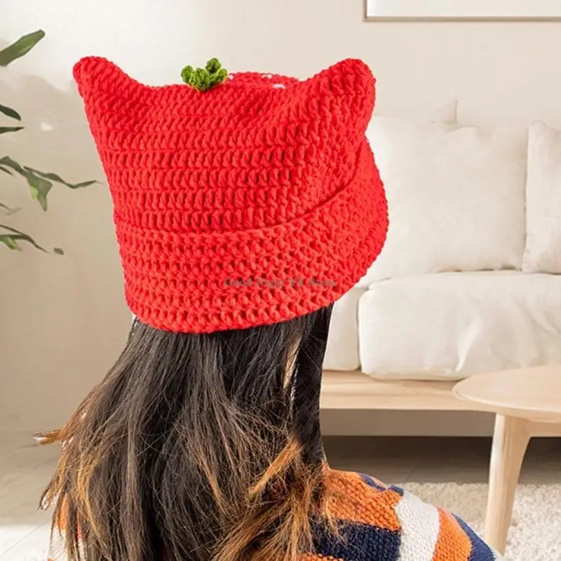 Strawberry Theme Painter Hat Cabbie Hat Grandpa Hat for Autumn Winter