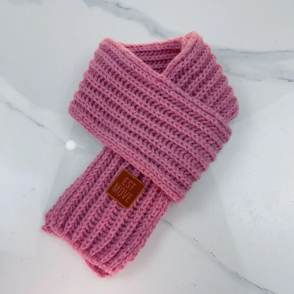 Fashion Warm Scarf Soft Outdoor Neck Warmer Thick Winter Knitted Scarf Boys Girls