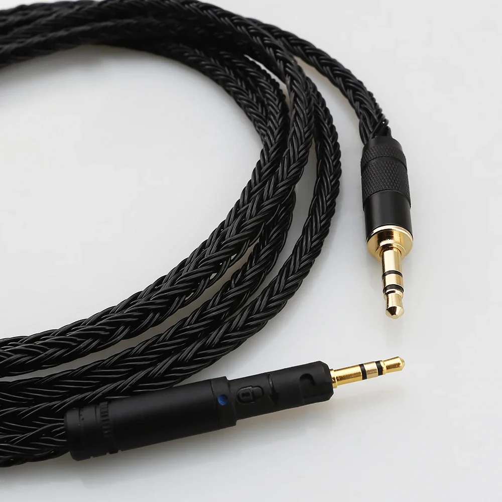 HiFi Earphone Cable 2.5mm/3.5mm/4.4mm XLR 16 Core 7N OCC for Sennheiser HD598 HD559 Hd569 Hd579 Hd599 Hd558 Hd518 High Fidelity
