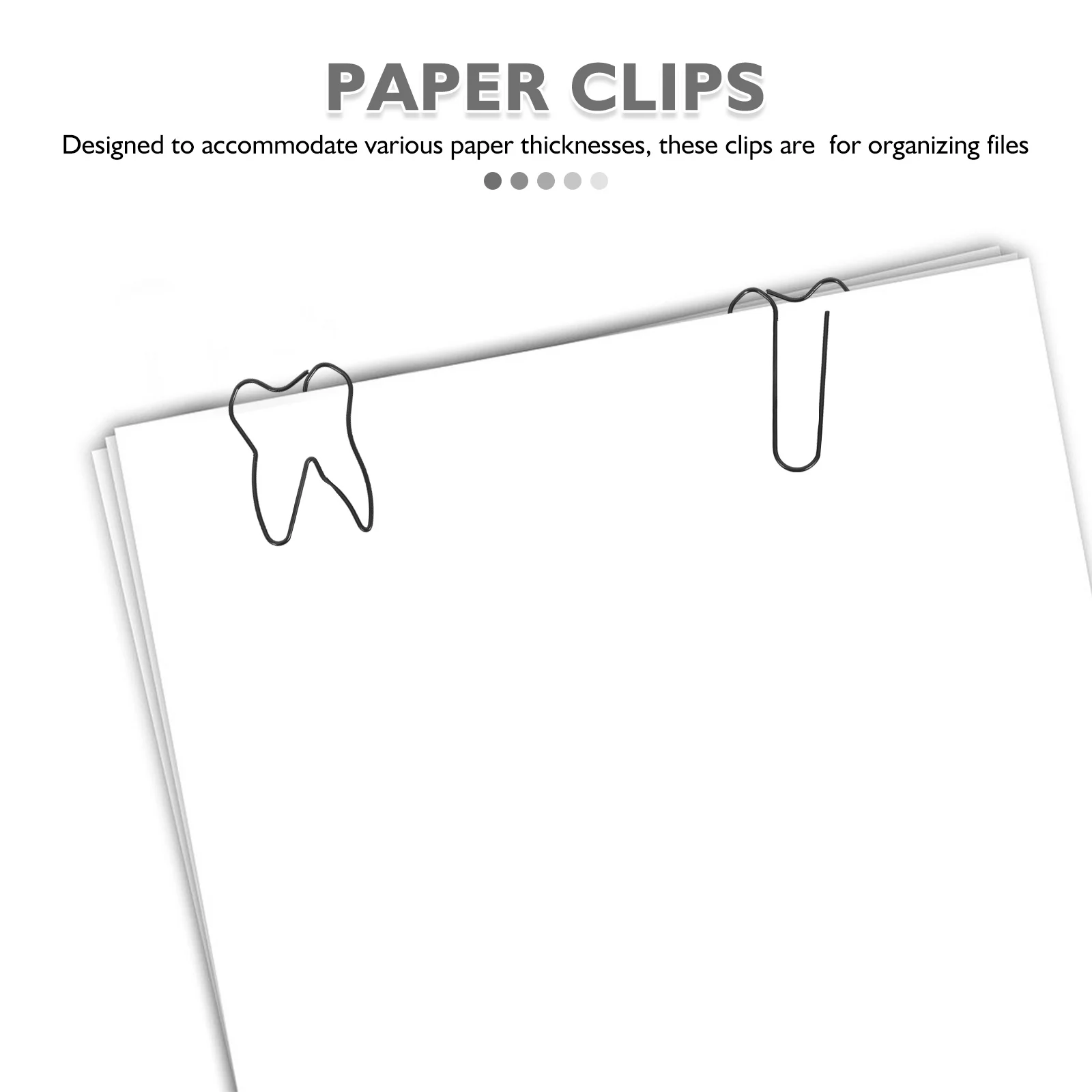 100Pcs Black Paper Clips Tooth Design Strong Hold File Fasteners for Home Workstation Memo Binder Bookmark Craft Kids Students