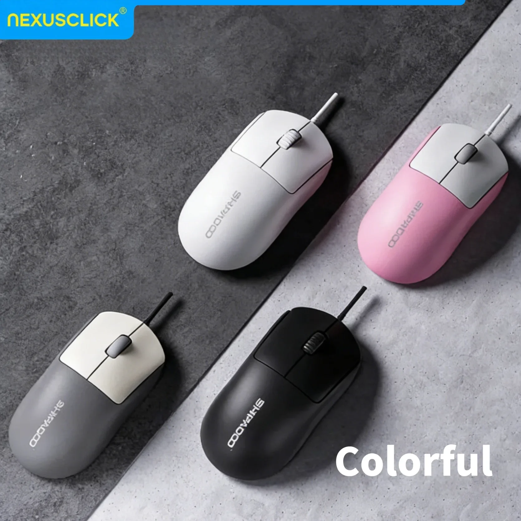 NexusClick Hot Selling USB Cable Optical Business Mouse,Ergonomic Office Gaming Desktop Laptop Computer Mice Neutral Wired Mouse