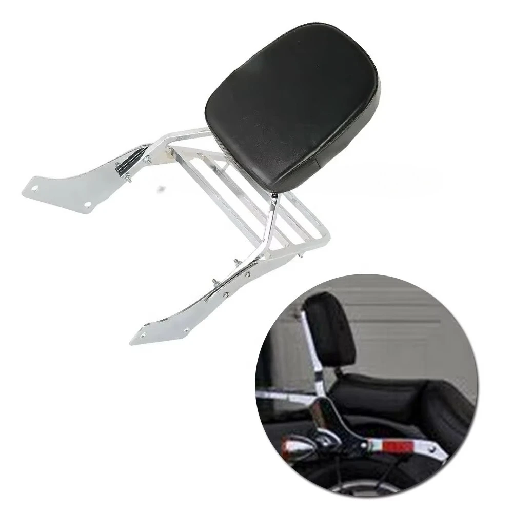 Best Sell  Chrome Steel  Luggage Rack Sissy Bar+Backrest Set for  Shadow SABRE VT1100 All Years