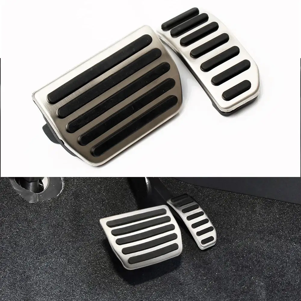 Edelstahl AT Auto Pedale Fußstütze Gas Bremspedal Abdeckung für 2011-2017 Volvo V60 V70 S60 S60L XC60 XC70 S80 S80L LHD – Detail 1