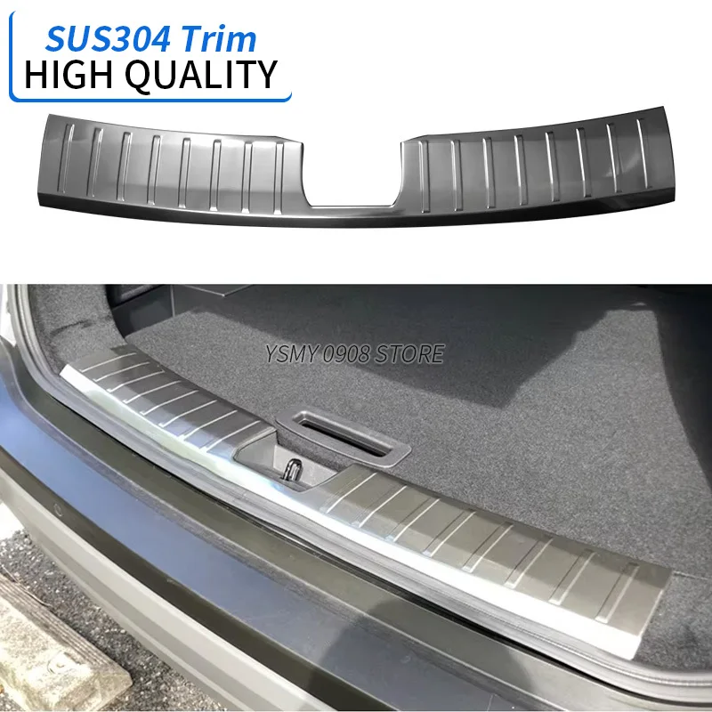 1 PCS Silver Steel Car Auto Interior Accessories Outer Rear Boot Trunk Bumper Protector Foot Plate for Nissan X-Trail 7/2022~