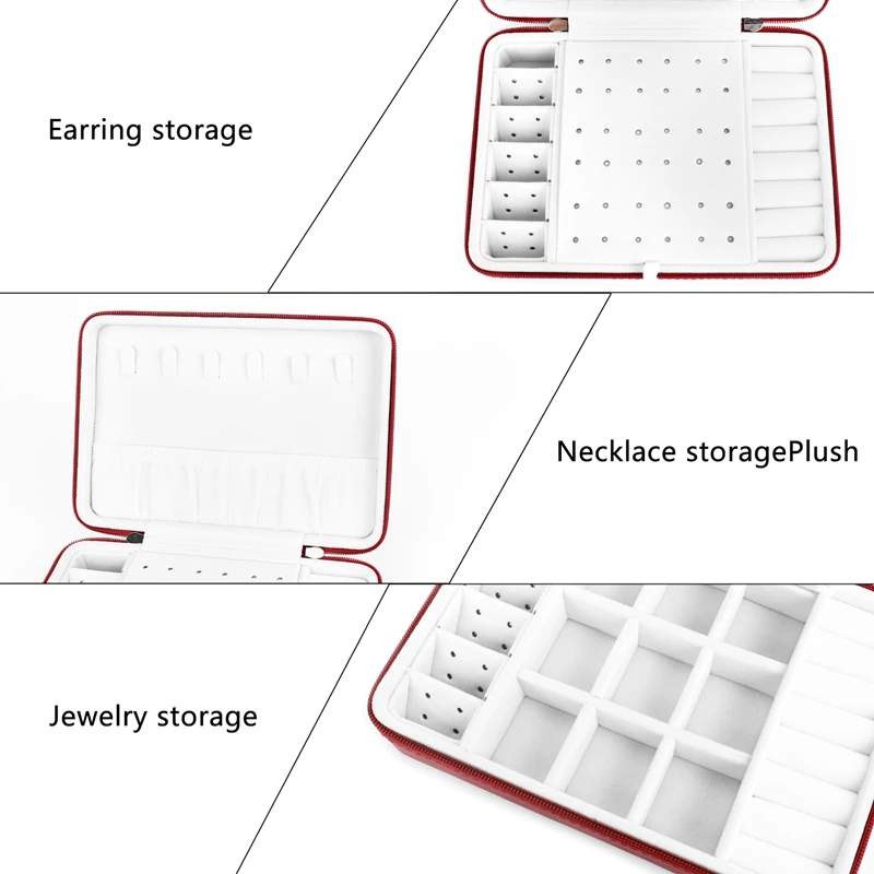 ที่เก็บของจัดระเบียบกล่องเก็บเครื่องประดับสไตล์เกาหลีกล่องแหวนทำจากหนังขนาดใหญ่ทำจากกระจกอเนกประสงค์สำหรับเครื่องประดับ