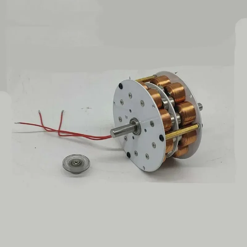 Miniature Double-layer Disk Generator with Iron Core Multi-pole Three-phase AC Permanent Magnet Brushless