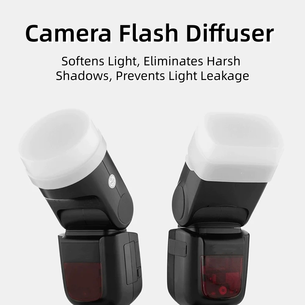 Difusor de Flash para Cámara, Cubierta de Luz Suave para Yongnuo 560III 565E Canon 580EX Godox V1 Lux Junior TT600 TT685 II V850 V860 II III