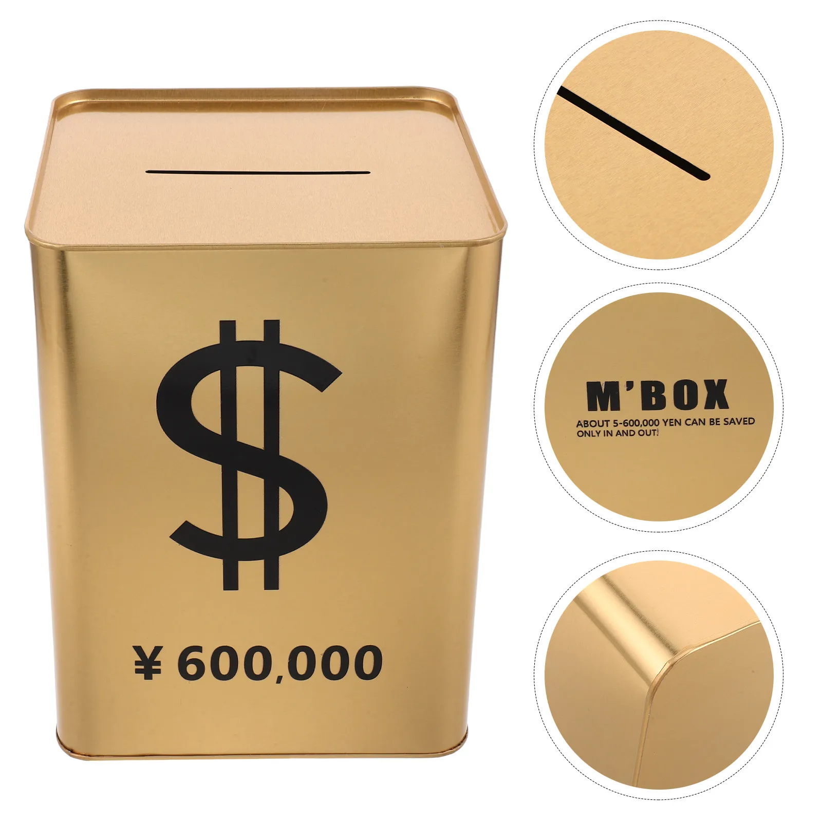 Metal Money Saving Box Must Break to Open Stainless Steel Piggy Bank Unbreakable Coin Bank Secure Savings for Cash and Coins