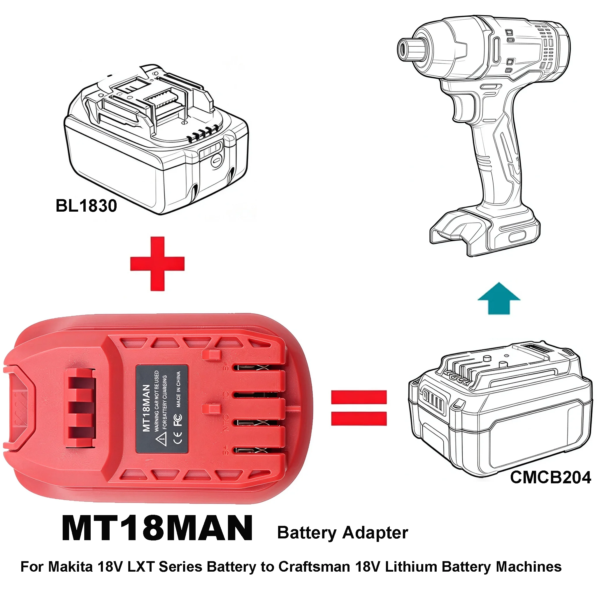 For Makita BL1830 Adapter Converter For Milwaukee For Bosch For Dewalt Ryobi For Hitachi For Metabo Worx Devon For AEG For Dyson