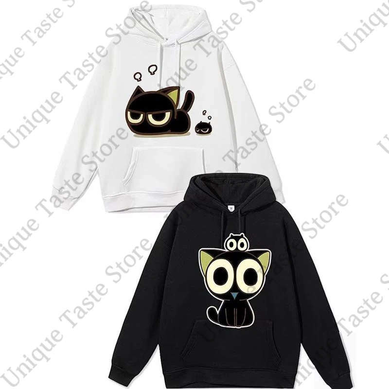 ‌ Sudadera con capucha The Legend Of Hei, sudadera con capucha con estampado de dibujos animados de Luo Xiaohei, sudadera holgada de algodón para hombre y mujer, sudaderas informales de Anime