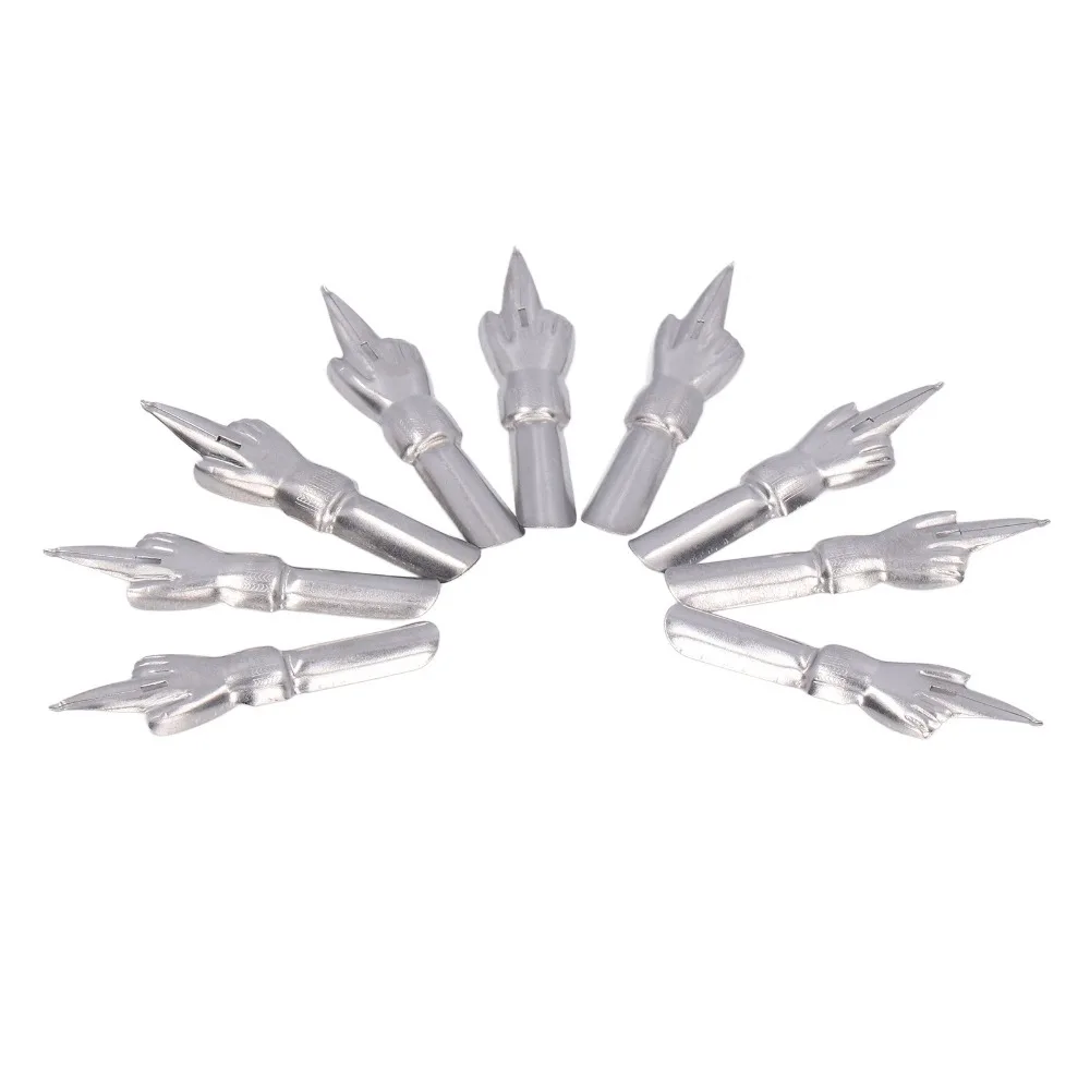 10PCS Triangular Hole Calligraphy Nib Flexible Replacement Nibs Smooth Ink Outlet Comic Dip Pen Nibs Comic Line Drafting