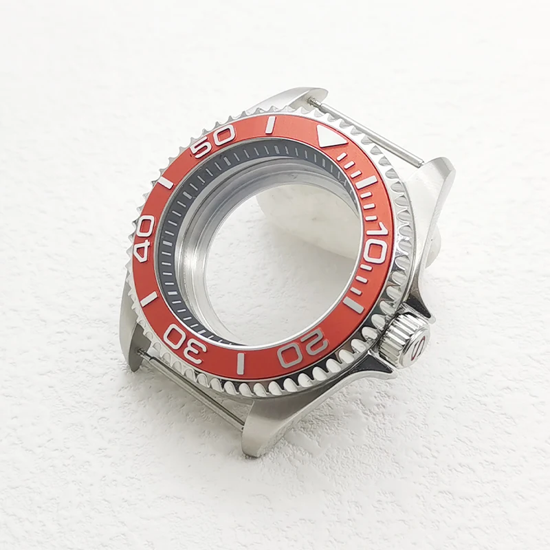 42mm Watch Case Dome Sapphire Glass Fits NH35 NH36 4R35 4R36 7S26 Movement 28.5mm Dial With Bezel Insert Men Watch Cases Refit
