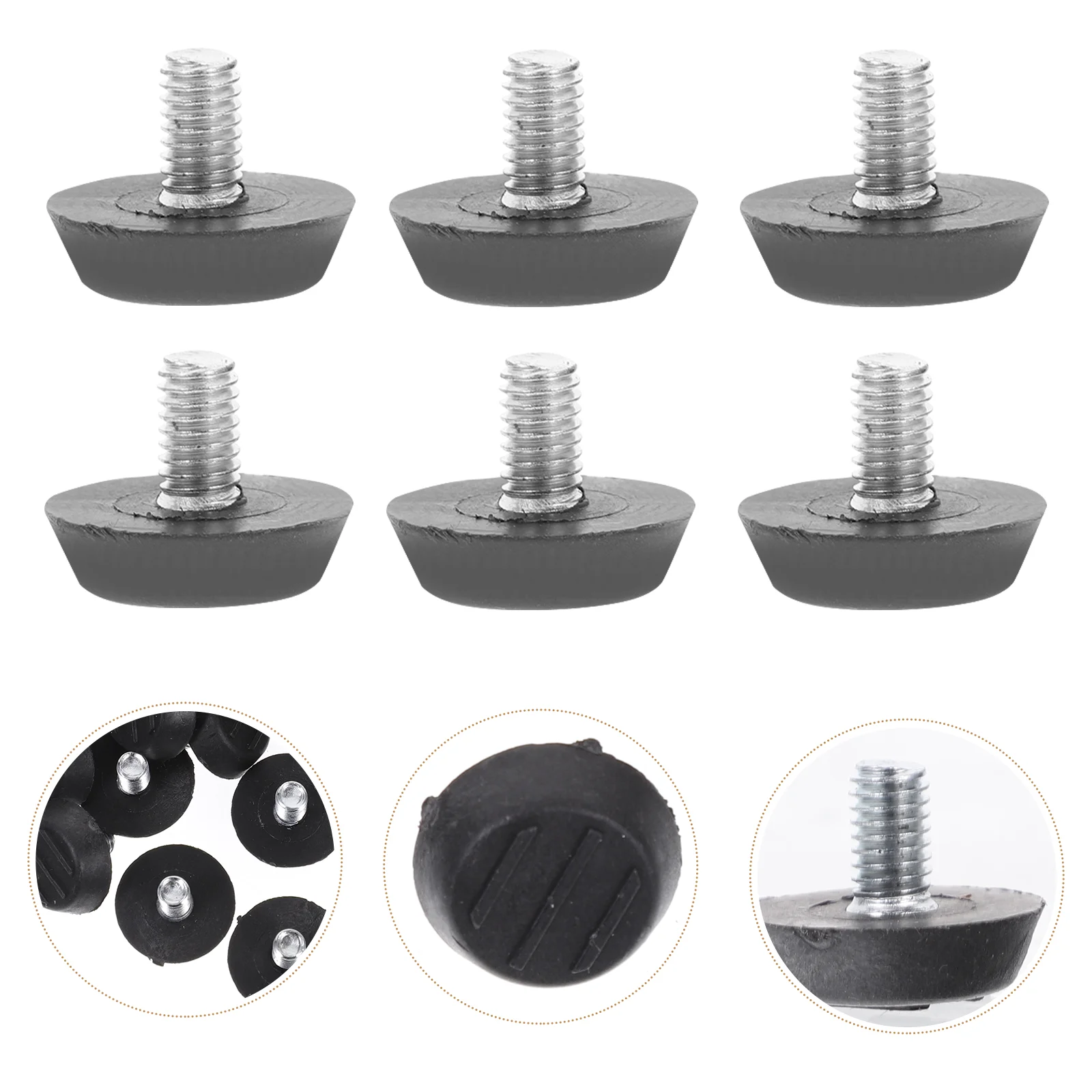 

100 Pcs Table and Chair Mats Furniture Shims Adjustable Feet for Leveling Levelers Legs Alloy Plastic Screws Vanity