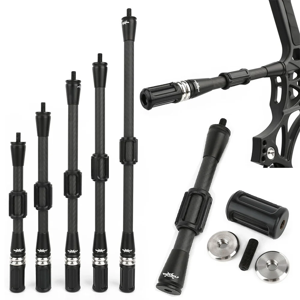 

Archery 3K Carbon Shock Absorber Bow Damper 7/9/11/12/15 Inch Compound Bow Stabilizer Bar Balance Rod for Hunting Shooting