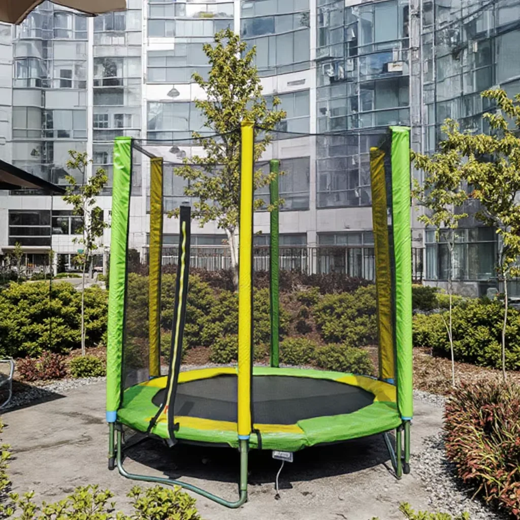 Commercial Grade 5ft Foldable Fitness Trampoline Durable Steel PVC Material for Indoor Home Outdoor Sports Jumping Kids Adults