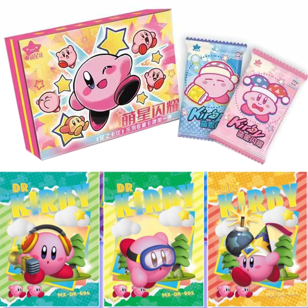 Kirby Cards Cute Stars Shine Protagonist Beautiful Paintings Metal Enamel Card Pool Party Collection Card Kid Gift