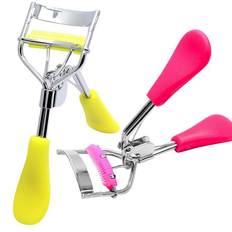 Rizador de pestañas postizas con peine, herramientas de belleza portátiles para mujer