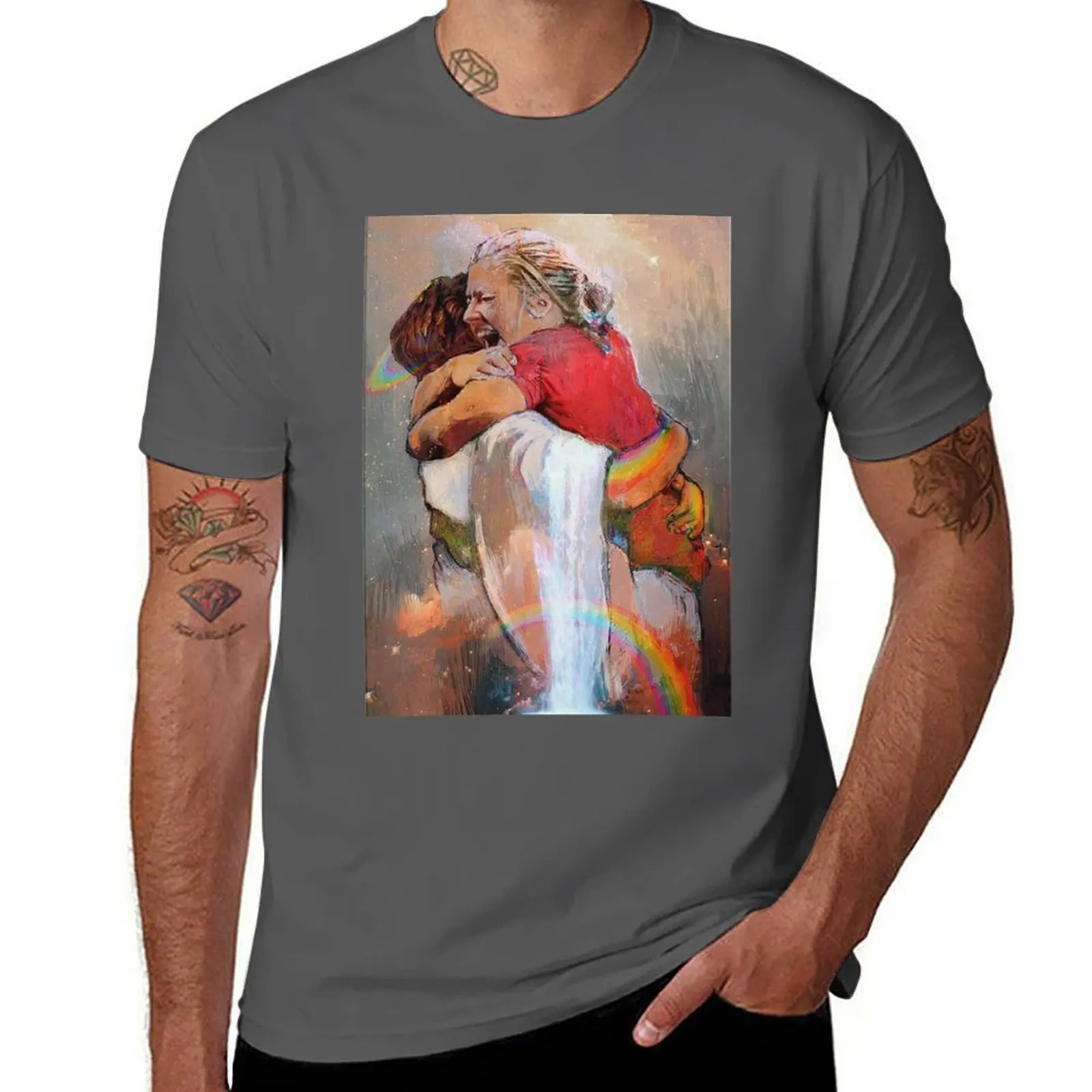 

First Day In Heaven T-Shirt men t shirt cotton 100% graphic t shirts for man T-Shirt