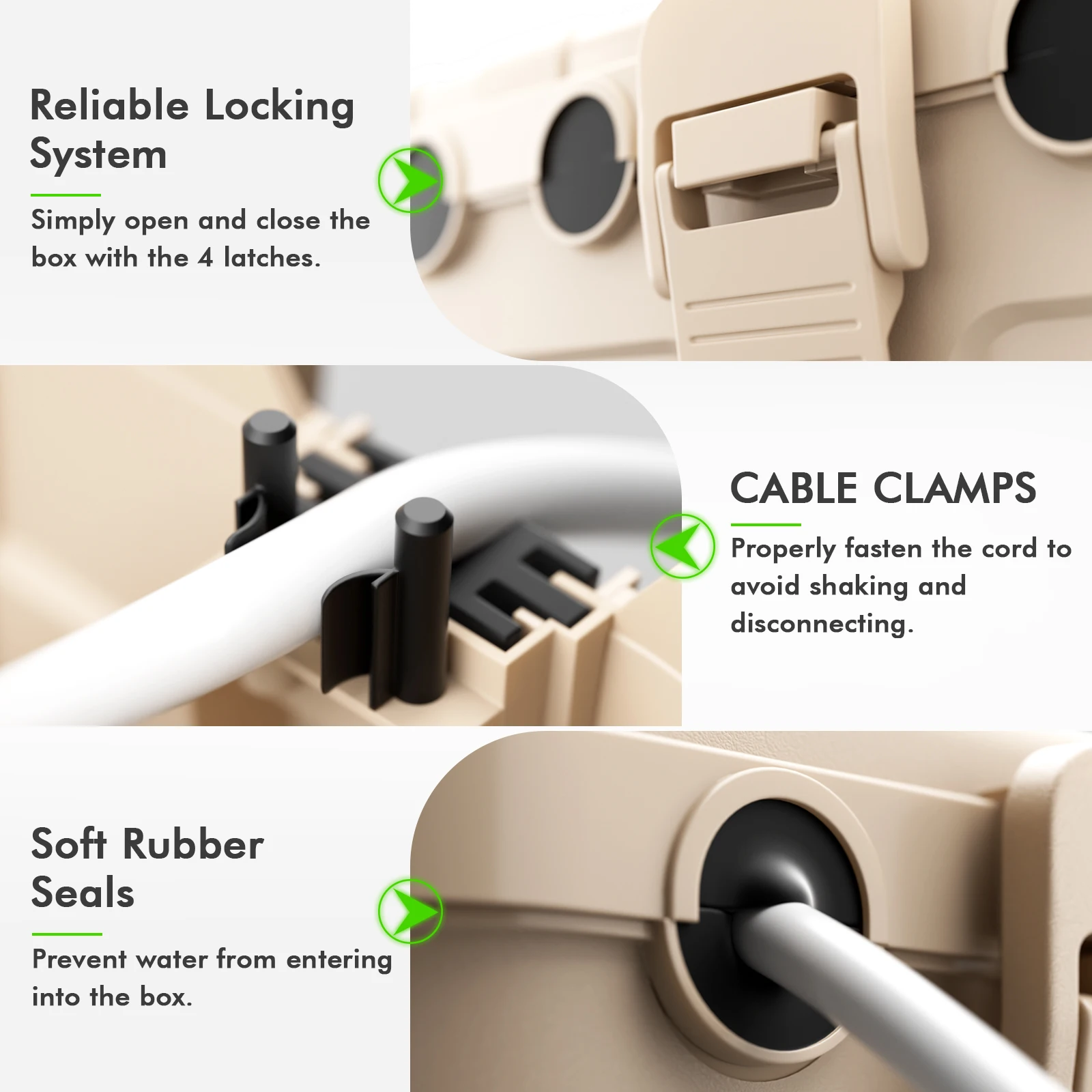กล่องไฟฟ้าสำหรับใช้งานภายนอกอา - Outdoor Power Strip Weatherproof บทวิจารณ์และราคา