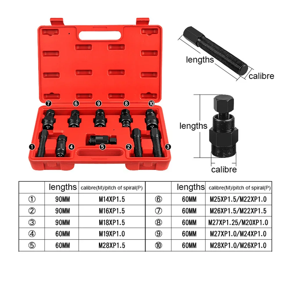 10pc Motorcycle Flywheel Driver Puller Tool Set Flywheel Extractor Motorcycle Engine Rotor Remover Moto Maintenance Accessory