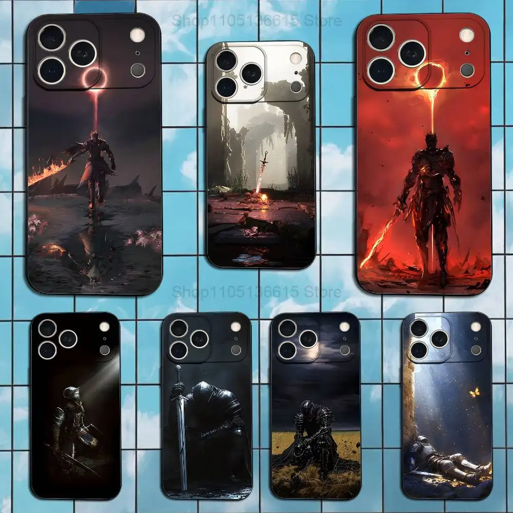 

Game D-Dark S-Souls Phone Case For iPhone 17,16,15,14,13,12,11 Plus,Pro Max,XS,X,XR,SE,Mini,8,7,Soft Silicone Black Cover
