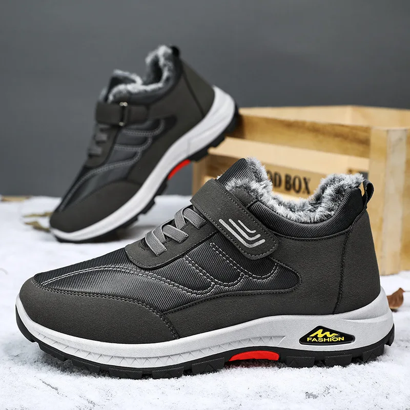 

New Men's Winter Snow Boots Women Super Warm Ankle Boots Unisex Plush Sneakers Wearable No-slip Waterproof Male High Top Boots