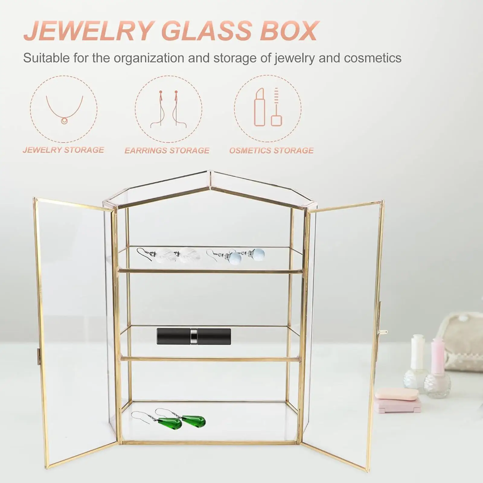 

Jewelry Box for 3 Layer Compact Jewelry Organizer for Bangle Daughter