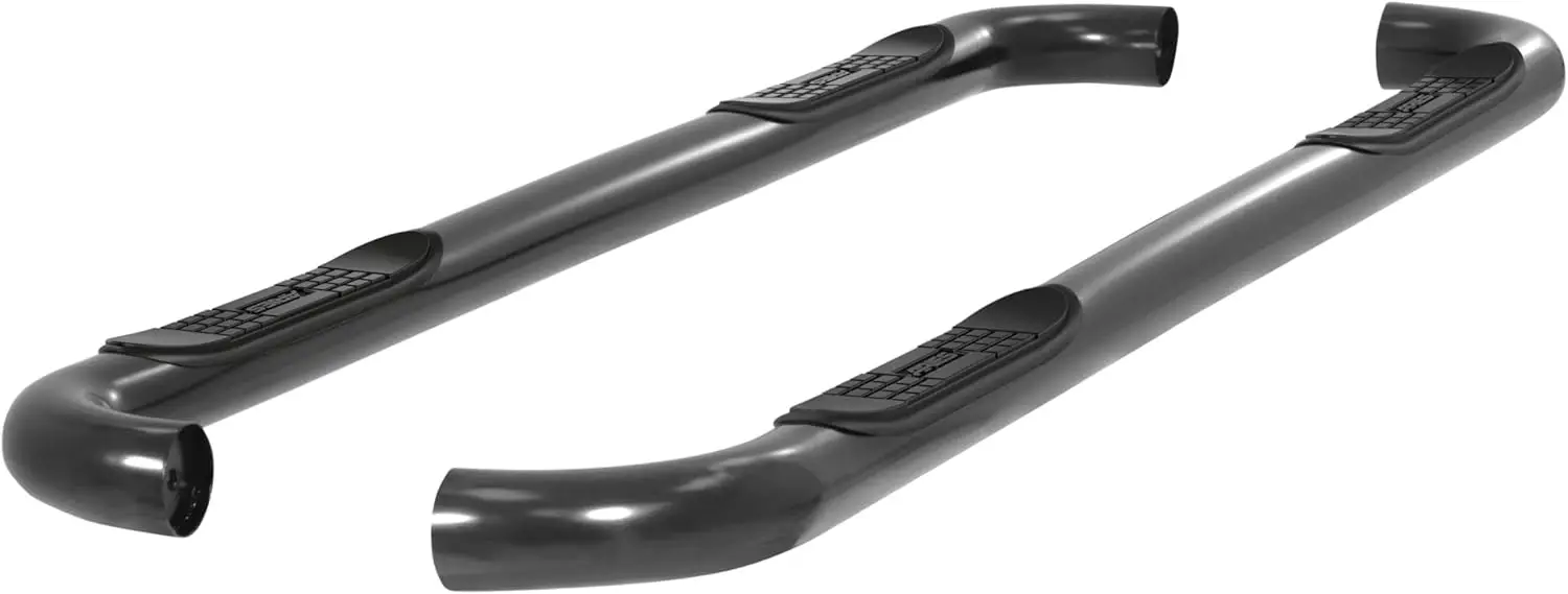203006 قضبان Nerf مستديرة من الفولاذ الأسود مقاس 3 بوصات، بدون مثقاب، تناسب Select Ford Excursion، F-250، F-350 Super Duty