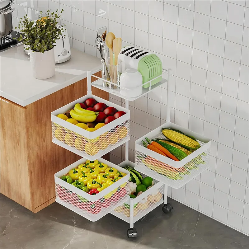 Amazon Kitchen Storage Rack, Fruit and Vegetable Basket Suitable for Kitchen Bathroom Rack Kitchen Storage