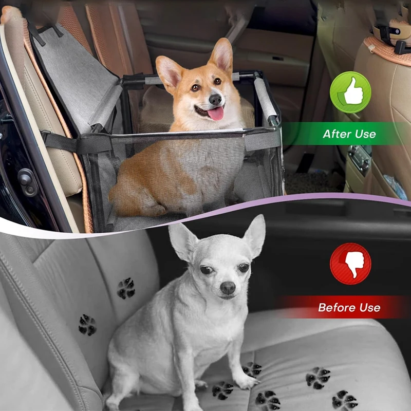 Dog Car Seat Cover Folding Hammock Pet Carriers Bag Basket Carrying for Cats Stable Foldable Travel Pet Dog Car Seat view 5
