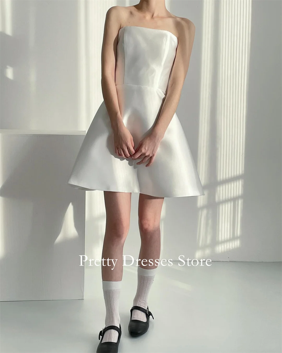 Bonito estilo coreano mini jardim elegante vestidos de casamento personalizados a-line keyenhzkralicevita mangas bufantes elegante noiva crescidos festa feminina