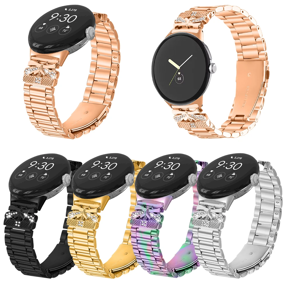 حزام من الفولاذ المقاوم للصدأ لساعة Google Pixel Watch 2 Smartwatch سوار معدني بديل لسوار معصم Google Pixel Watch3 41 ملم