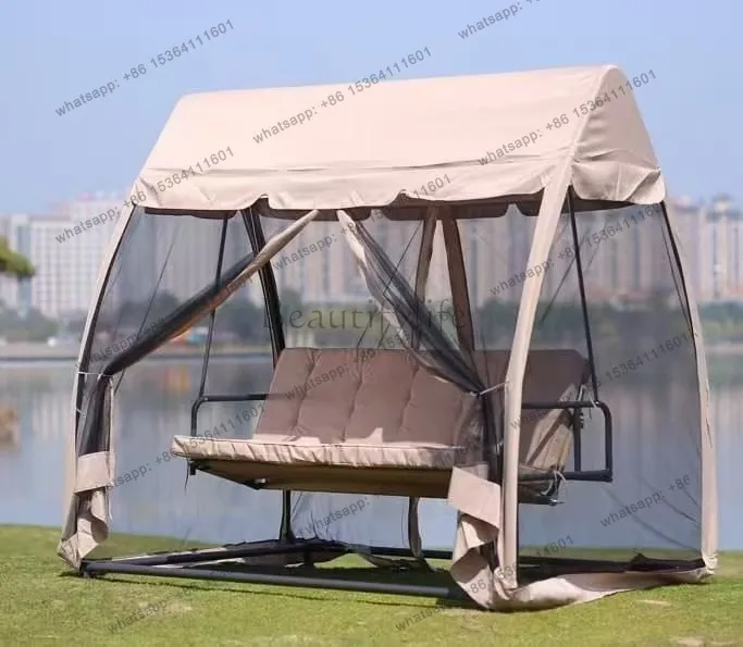Outdoor Swing Hammock Lying Courtyard Outdoor Terrace Swing Indoor Cradle Balcony Wrought Iron Hammock