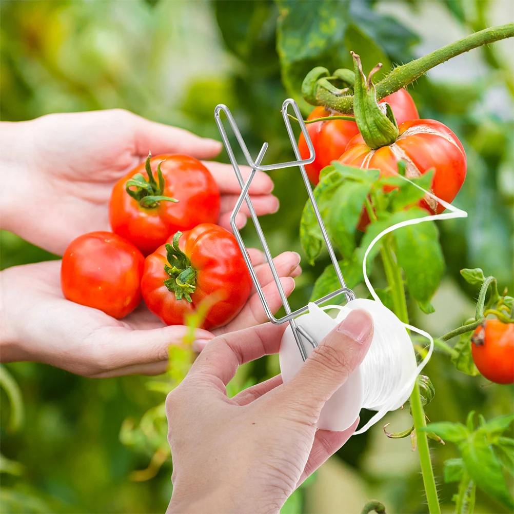 

10 шт., роликовые крючки для томатов, регулируемый шпагат, зажимы для поддержки теплицы, крючки для решеток растений, органайзер для роста виноградной лозы, садоводство